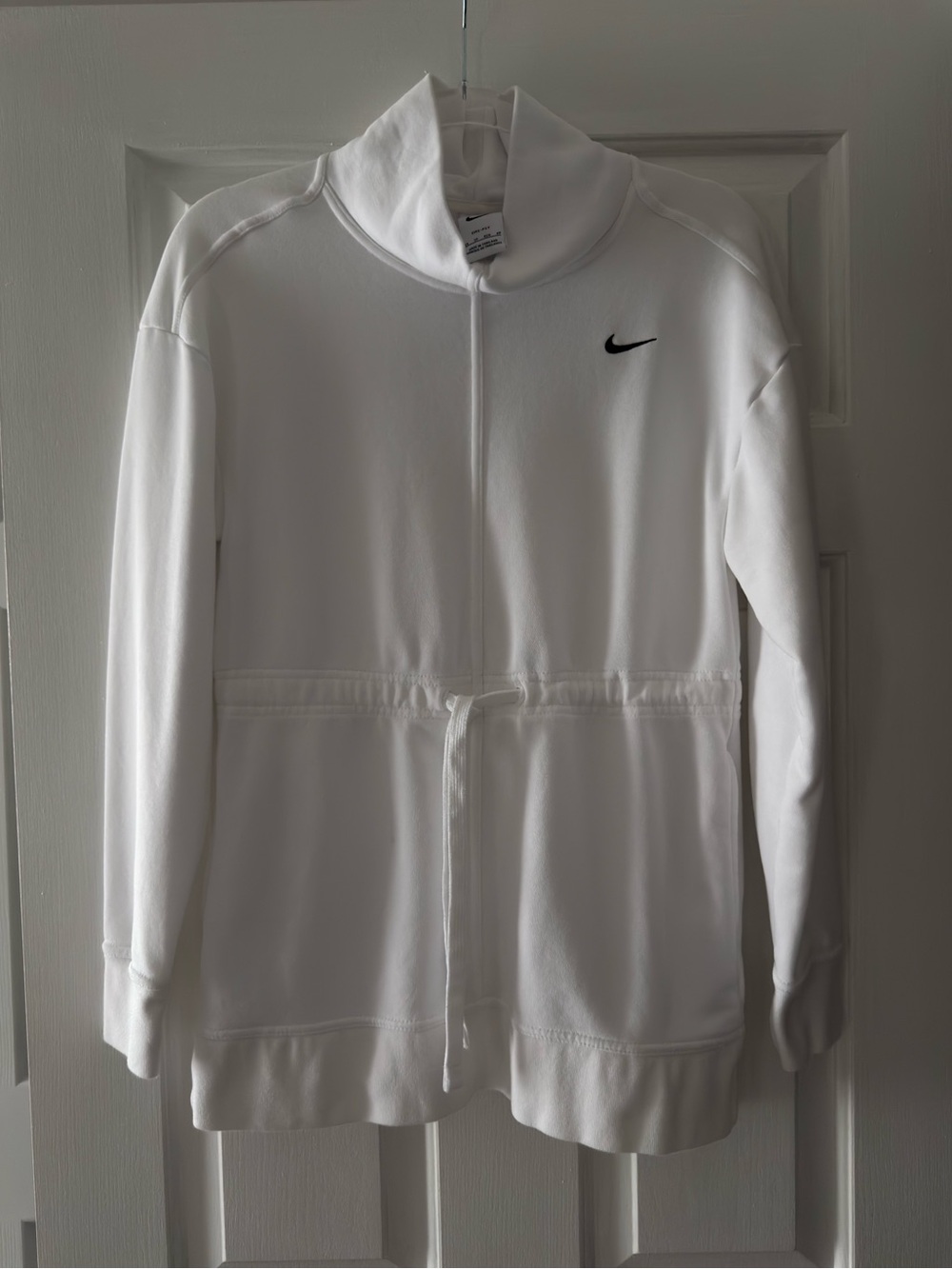 Nike Dri-Fit Whute Long Sleeve Sweatshirt with Adjustable Waist XS